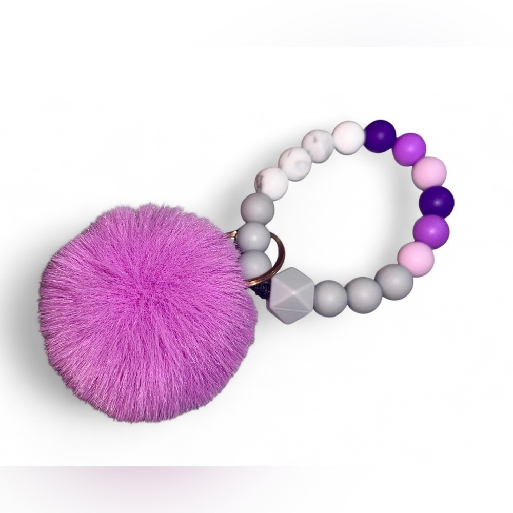 Amethyst Aura Women’s Silicone Beaded Keychain - Picture 6 of 8